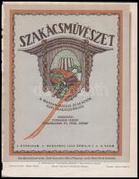 1922 A Magyar Grafika c. újság 5 db reklám grafika terv melléklete