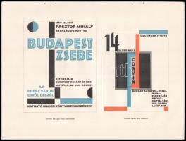1927 A Magyar Grafika c. újság 5 db reklám grafika terv melléklete