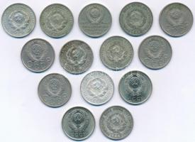 Szovjetunió 1924-1967. 20k (14x), közte 1925-1930. 20k Ag (6x) T:2,2- Soviet Union 1924-1967. 20 Kop...