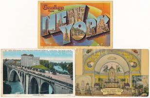 20 db főleg MODERN amerikai város képeslap / 20 mostly modern American (USA) town-view postcards