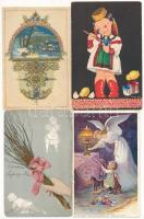 24 db RÉGI motívum képeslap: üdvözlő / 24 pre-1945 motive postcards: greeting