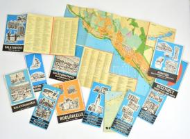 cca 1960-1970 12 db térkép balatoni helységekről