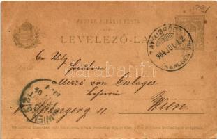 1904 Zayugróc, Ugrócváralja, Uhrovec;Férfi Dalárda levelezőlapja és pecsétje aláírásokkal / Männer G...