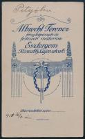cca 1900 Pityóka, keményhátú fotó Albrecht Ferenc esztergomi műterméből, szecessziós hátlappal, 10×6...