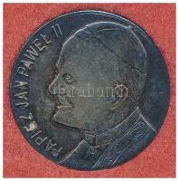 Lengyelország DN "II. János Pál" ezüstözött fém emlékérem, karton dísztokban  (35mm) T:1 p...