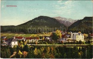 1914 Fenyőháza, Lubochna; látkép, szálloda, nyaralók / general view, hotel, villas (EK)