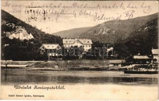 1905 Kovácspatak, Kovacov (Esztergom); Duna-parti látkép, nyaralók. Stromf Ignác kiadása / general view, villas, Danube riverside (Rb)