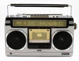 Hitachi rádiómagnó, tisztításra szorul, működik, hálózati kábellel, 41x14x12 cm