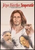1983 Kakasy Éva (1950- ): Jézus Krisztu szupersztár, amerikai film plakát, rendezte: Norman Jewison, MOKÉP, [Szombathely], Sylvester J.-ny., hajtásnyommal, 85x57 cm