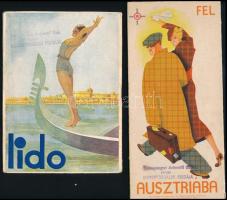 cca 1930-35 4 db külföldi utazási prospektus (Ausztria, Capri, Venice Lido), Somogymegyei Automobil ...