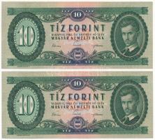 1962. 10Ft (2x) sorszámkövetők T:II,II- Adamo F6