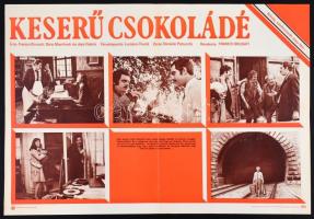 1974 Keserű csokoládé, rendezte: Franco Brusati, film plakát, MOKÉP, MAHIR, Bp., Egyetemi-ny., hajtásnyommal, 68x47 cm