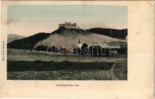 1909 Krasznahorkaváralja, Krásnohorské Podhradie; Krasznahorka vára. Falvi Jenő kiadása / Hrad Krásna Horka / castle (EK)