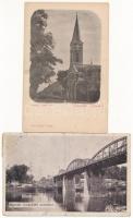 Budapest IV. Újpest - 7 db régi képeslap vegyes minőségben