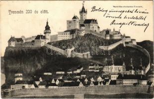 1904 Trencsén, Trencín; vár 200 éve. Szold Henrik kiadása / Trenciansky hrad / castle 200 years ago (fl)