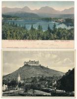 8 db RÉGI felvidéki (szlovák) város képeslap vegyes minőségben / 8 pre-1945 Upper Hungarian (Slovakian) town-view postcards in mixed quality