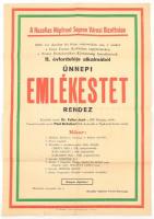 1960 Sopron, Hazafias Népfront Sopron Városi Bizottsága által rendezett ünnepi emlékest plakátja, 60×41 cm