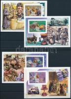 UPU 1999 vágott blokksor UPU 1999 imperforate block set