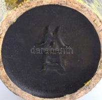 M.Á jelzéssel: Retro mázas kerámia váza. Hibátlan 26 cm