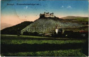 1917 Krasznahorkaváralja, Krásnohorské Podhradie; Krasznahorka vára. Fuchs József kiadása / Hrad Krásna Horka / castle (fl)
