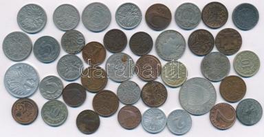 Ausztria 40db-os érmetétel, közte 1958. 10Sch Ag T:vegyes Austria 40pcs coin lot within 1958. 10 Schilling Ag C:mixed