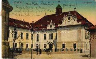 1916 Komárom, Komárno; Kultúrpalota, kerékpár / Palace of Culture, bicycle