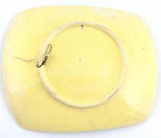 Jelzés nélkül. Halas retro iparművész tál. Mázas kerámia. Hibátlan. 24x25 cm