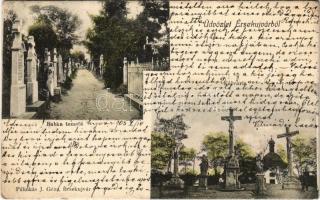 1905 Érsekújvár, Nové Zámky; Babka temető, Kálvária. Pálinkás J. Géza kiadása / cemetery, calvary (EB)