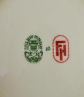 Zsolnay virág mintás porcelán hamutál. Kézzel festett, jelzett, hibátlan. d: 15 cm