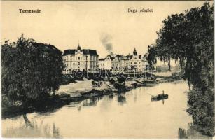 Temesvár, Timisoara; Béga részlet. Polatsek kiadása / Bega riverside