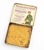 Mentanol tabletták, belsejében Ovomaltine reklámmal, 6×6,5×1 cm