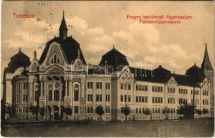 1910 Temesvár, Timisoara; Kegyes tanítórendi főgimnázium. Koronaherceg tőzsde kiadása / high school (EK)