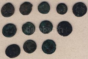 Római Császárság 12db kisbronz T:vegyes