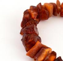 Borostyán nyaklánc, h: 50,5 cm