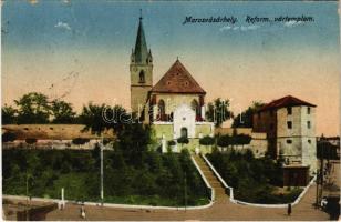 1918 Marosvásárhely, Targu Mures; Református vártemplom. Révész Béla kiadása / Calvinist fortified church (fa)