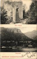 Tusnádfürdő, Baile Tusnad; Apor bástya, Sólyomkő. Dragomán S. kiadása / bastion, tower, rock (EB)