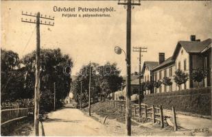 1910 Petrozsény, Petrosani; Feljárat a pályaudvarhoz. Adler fényirda / railway station (r)