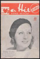 1930-1939 2 db újság (A Hét, Délibáb), Greta Garbot ábrázoló címlappal