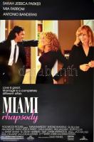 1995 Miami Rhapsody, rendező: David Frankel, főszereplők: Sarah Jessica Parker, Antonio Banderas, Mia Farrow, amerikai filmplakát, 101x68 cm