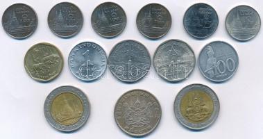 Vegyes Indonézia és Thaiföld érmetétel (14db, 13xklf) T:1--2- Mixed coin lot from Indonesia and Thailand (14pcs, 13xdiff) C:AU-VF