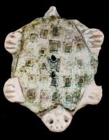 Teknős alakú kerámia szappantartó, 11x8,5 cm