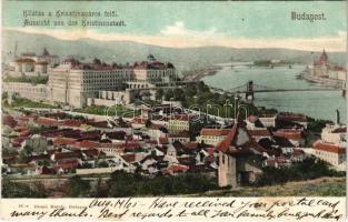 1905 Budapest I. Tabán, kilátás a Krisztinaváros felől. Divald Károly 28.sz.