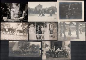 1916-1922 IV. Károly és Zita királyné látogatása Belgrádban és I. Sándor jugoszláv király esküvője, 8 db fotó, vegyes méretben