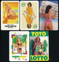 1982-1994 5 db TOTO-LOTTÓ kártyanaptár