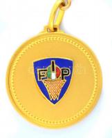 18K arany (Au) 19,42 g kulcstartó FIP nemzetközi kosárlabda szervezet Monacoi kupa 1972 zománcozott ...