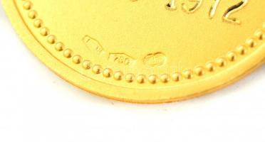 18K arany (Au) 19,42 g kulcstartó FIP nemzetközi kosárlabda szervezet Monacoi kupa 1972 zománcozott ...