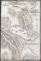 cca 1828 Plan der Schlacht von Varna 1444, a várnai csata térképe, Wien, J. Trentsensky, litográfia, a hátoldalán javított, hajtásnyomokkal, 34x24 cm