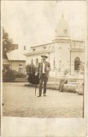 1910 Bikszád-fürdő, Baile Bixad; Ásványvíz kádfürdők és Inhalatorium / thermal spa, bath. photo + "ÚJDOMBÓVÁR PÁLYAUDVAR" pecsét