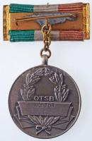 1954. "Magyar Népköztársaság Bajnoka / OTSB női tőr I." ezüstözött Br díjérem szalagon nem...