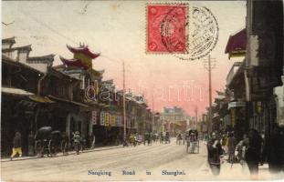 Shanghai, Nanking (Nanjing) Road, shops. TCV card (r)